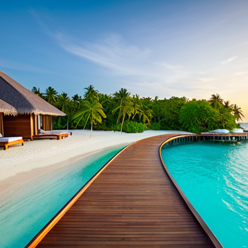 Home 23 스리랑카와 몰디브 여행 비교 - **Image Prompt 1 (Maldives - Luxury Serenity):**
A stunning, high-angle aerial shot capturing th...